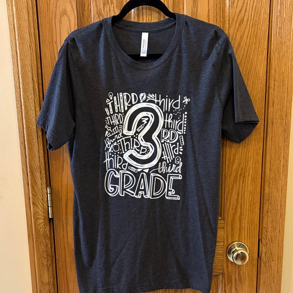Bella Canvas Third Grade Tee - Charcoal